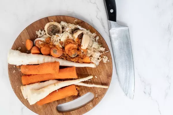 Chopped Carrot and Parsnip ready for cooking soup (Flip 2019)