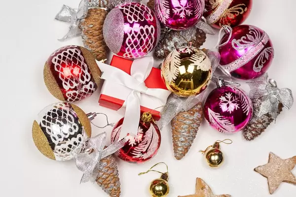 Christmas and New Year Decoration with a giftbox