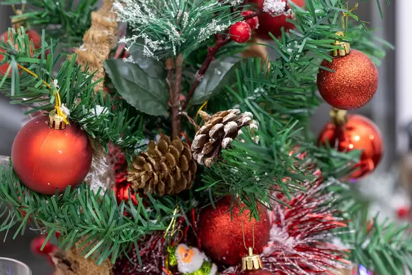 Christmas Decoration tree with red decorative balls