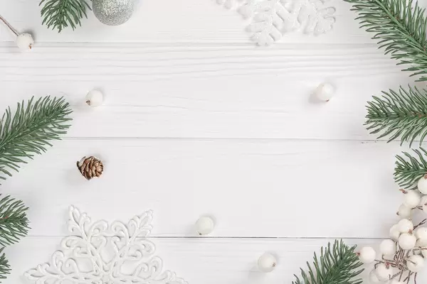 Christmas frame with free space in the middle