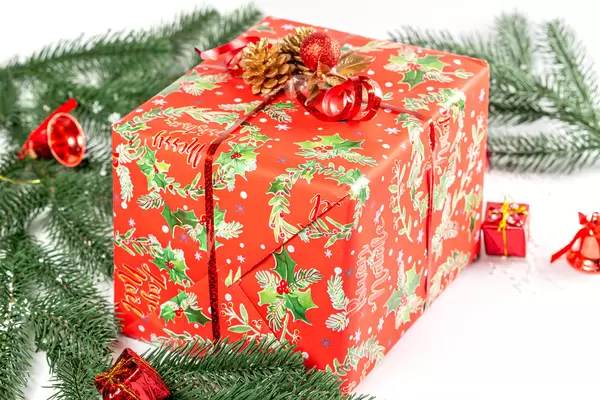 Christmas gift boxes with decorations