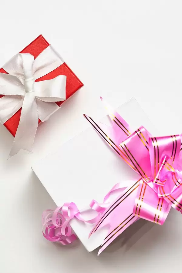Christmas gifts on white background