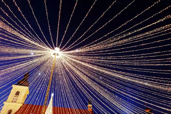 Christmas lights at Christmas fair