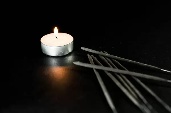 Christmas sparklers and candle