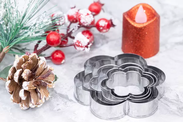 Christmass decoration with Candle and Cookie Templates