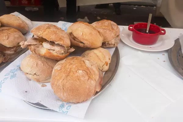 Ciabattina with roast suckling pig - Street fair, Cologne