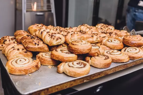 Cinnamon Bun Filled With Cream