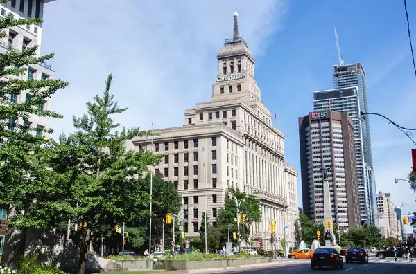 City Street With Buildings