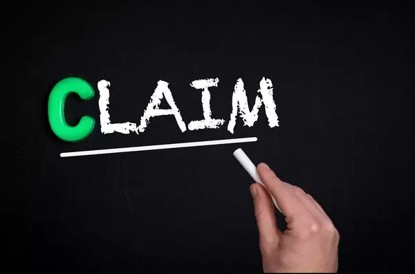 Claim text on blackboard