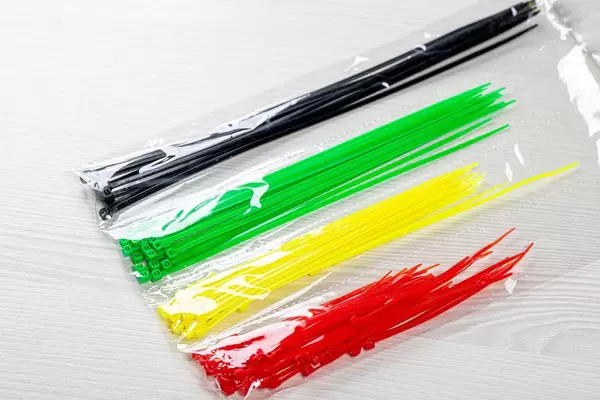 Clamp plastic different colors in the package