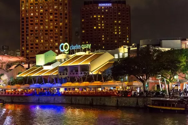 Clarke Quay Singapore at Night