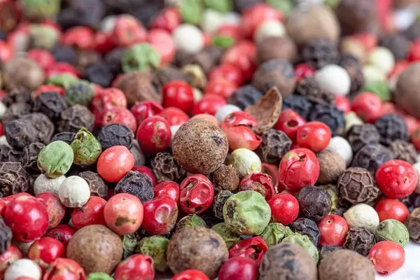 Close-up, a mix of different pepper seasonings
