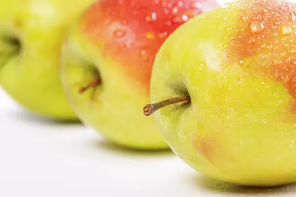 Close-up, apples with water drops
