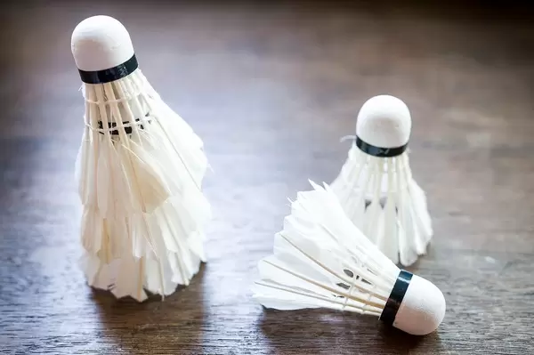 Close Up Bokeh Photo of Badminton Shuttlecocks on Wooden Table