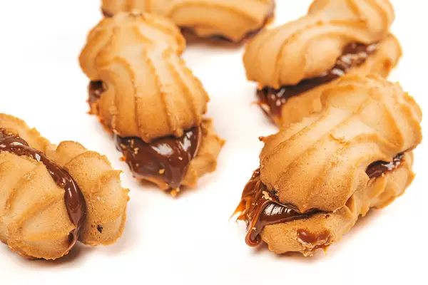 Close-up, cookies with condensed milk