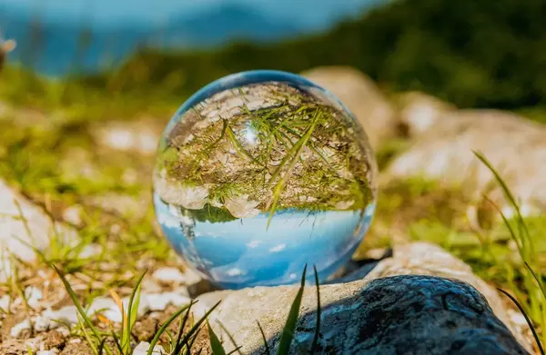 Close-up of a glass ball
