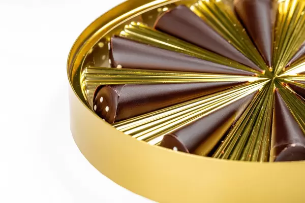 Close up of a golden box with chocolates (Flip 2020)