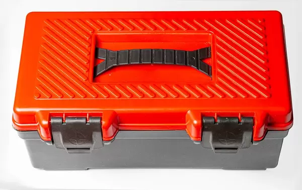 Close-up of a plastic tool box (Flip 2020)