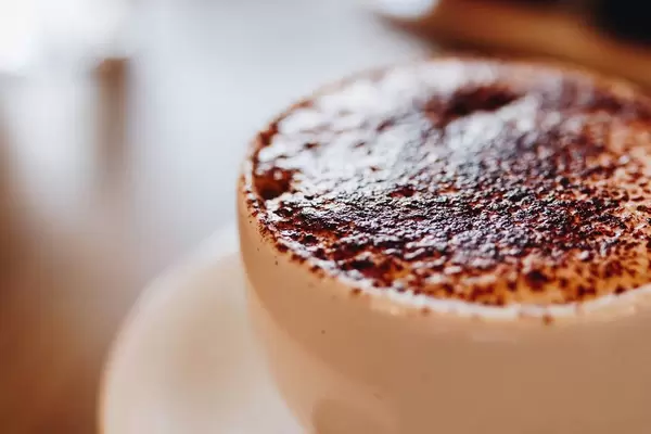Close up of cappuccino foam