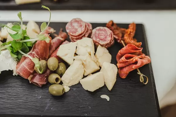 Close Up Of Cheese, Olives And HAm (Flip 2019)