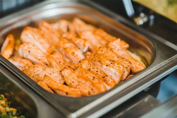 Close Up Of Cooked Salmon With Pepper