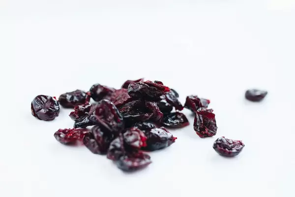 Close up of dried cranberries