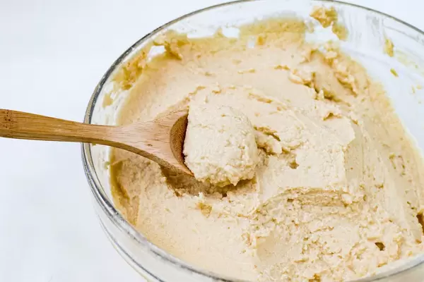 Close up of healthy homemade humus