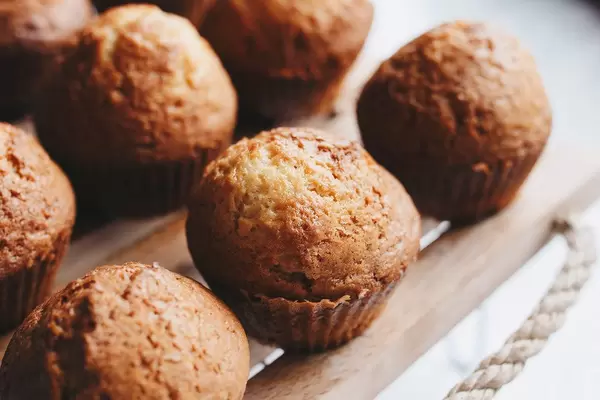 Close up of homemade muffins.