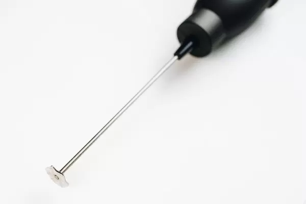 Close up of kitchen tool. Frappe mixer.