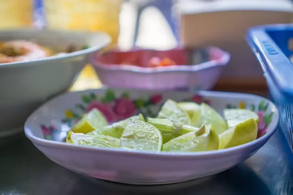 Close Up of Limes at a Local Street Food Vendor in Saigon
