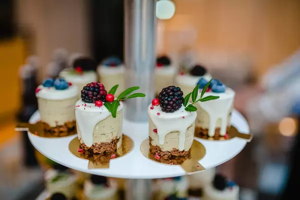 Close Up Of Little Bite Cheese Cakes