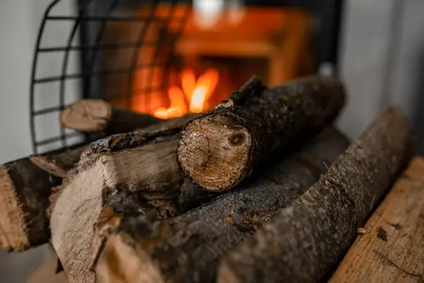 Close Up Of Round Billet Wood Indoors