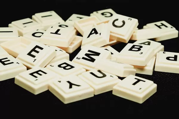 Close up of scrabble letters