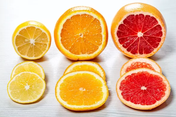 Close up of sliced fresh ripe citrus (Flip 2019)