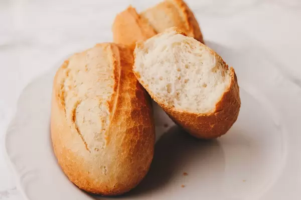 Close up of two mini breads