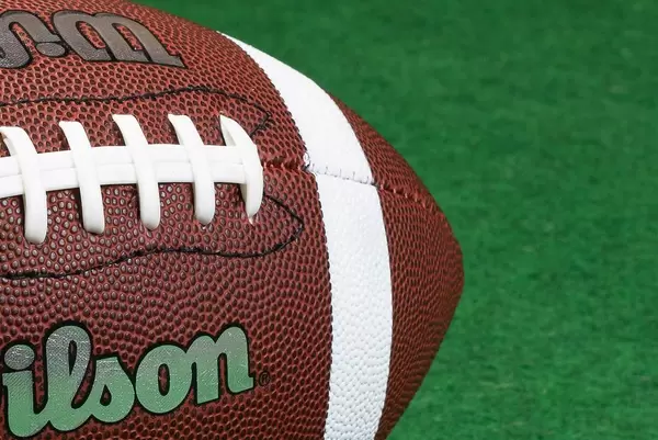 Close Up Photo of Wilson American Football on Grass