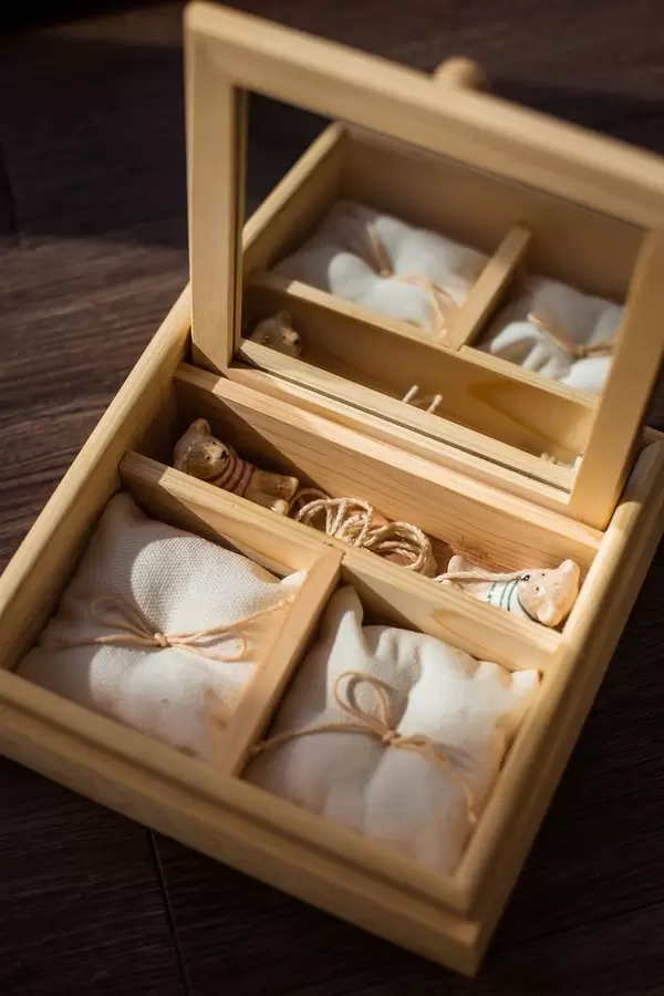 Close up shot of a ring box