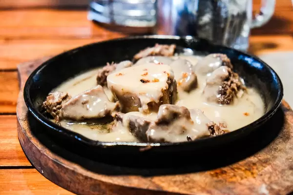 Close up shot of cansi steak