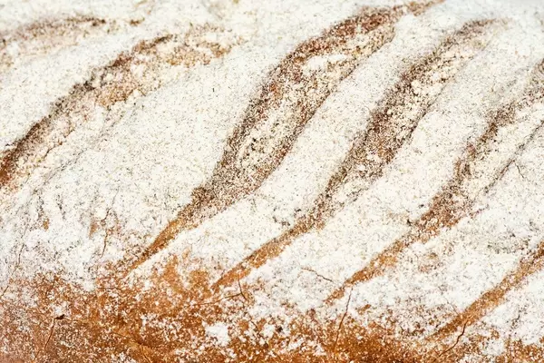 Close-up shot of freshly baked bread in a bakery