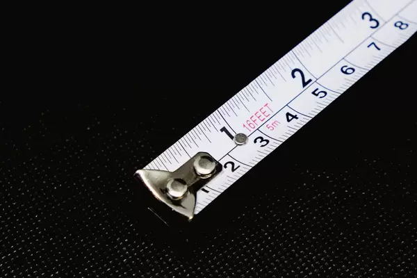 Close up shot of measuring tape