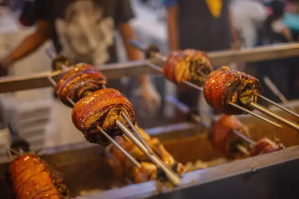 Close up shot of Roasted Pork Belly