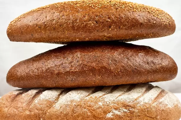 Close-up shot of various breads