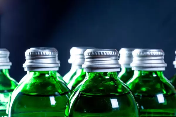 Closed bottle of mineral water