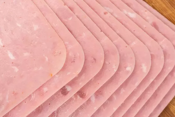 Closeup image of Sliced Square Ham