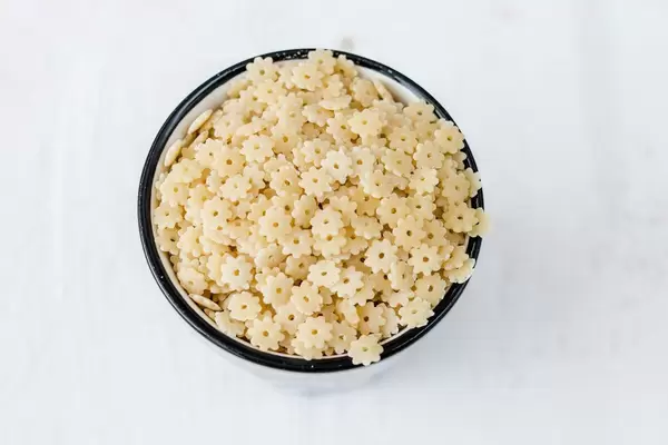 Closeup made of raw stars macaroni