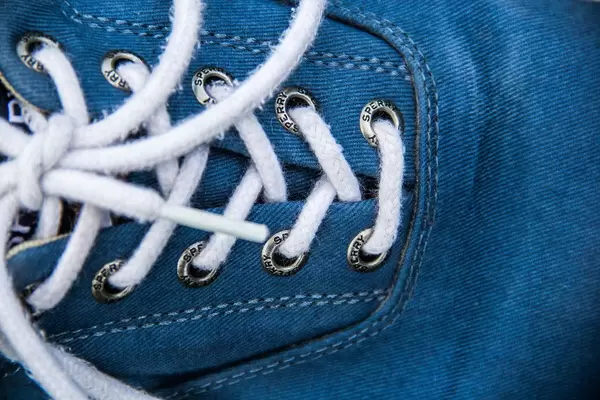 Closeup of a Blue Shoe