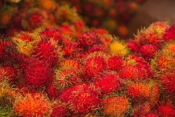 Closeup of Fresh Rambutans
