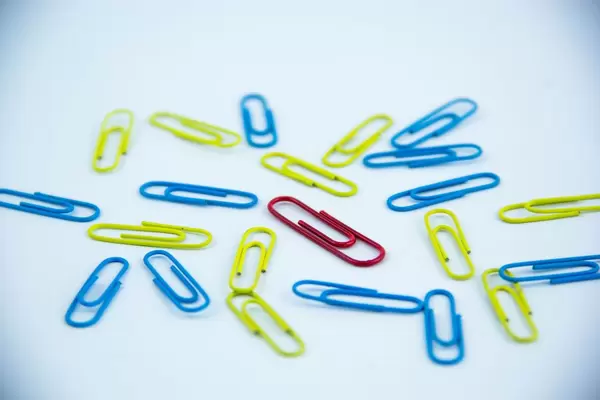 Closeup of Paper Clips