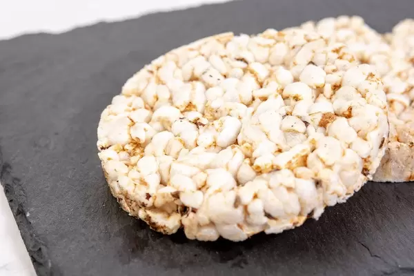 Closeup of Rice Cakes with Flax and Sunflower