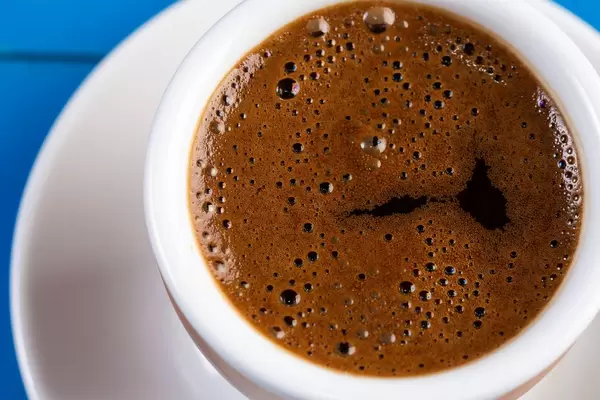 Closeup on top of the Cup of Coffee